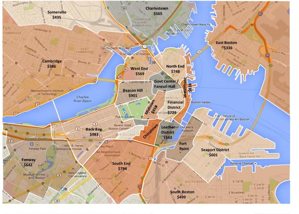 град Бостон зонирање мапи