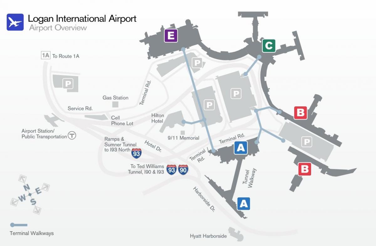 картица терминала аеродрома Логан б