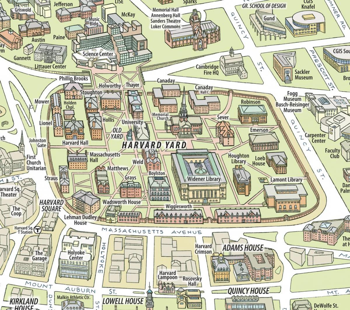 мапа универзитета Харвард