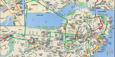 Бостон аутобуске туре на мапи