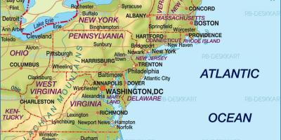 Бостон на мапи САД