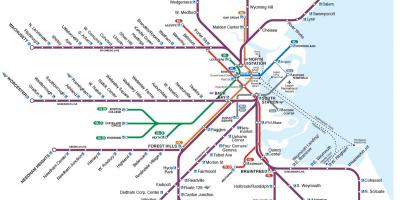 Путничке железничке карте Бостона