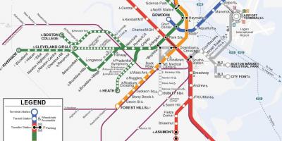 Наранџаста линија Бостона мапи