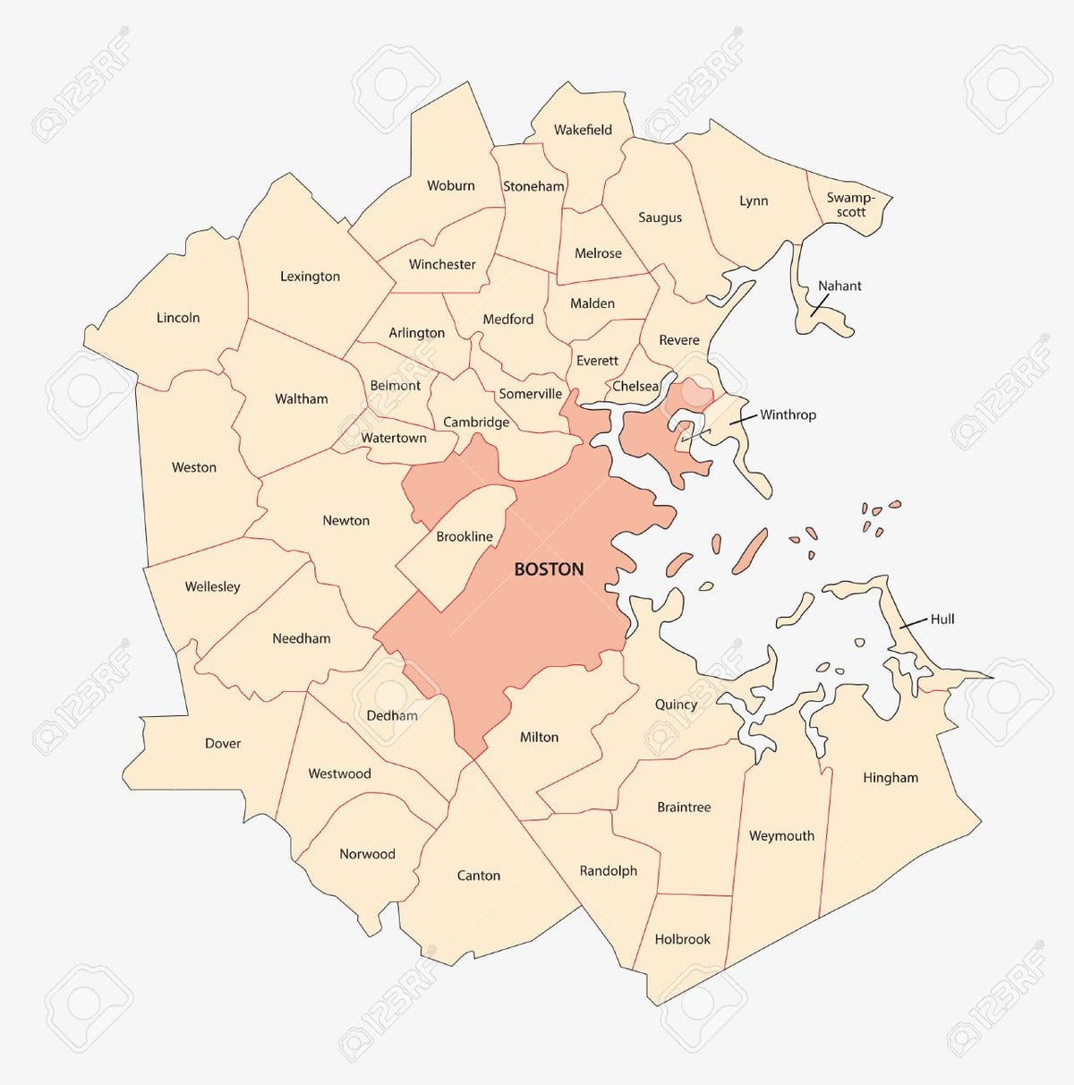 метро карта Бостона
