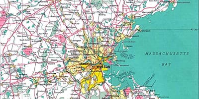 Карта велике Бостону