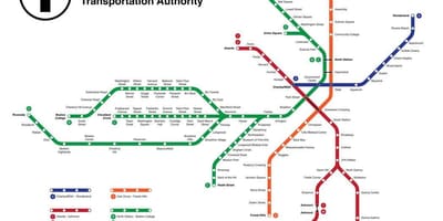 Метро карта Бостона