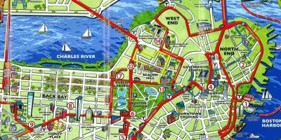 Туристичка карта Бостон